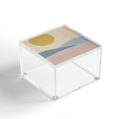 Colour Poems Minimal Sunrise Landscape III Acrylic Box