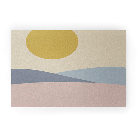 Colour Poems Minimal Sunrise Landscape III Welcome Mat