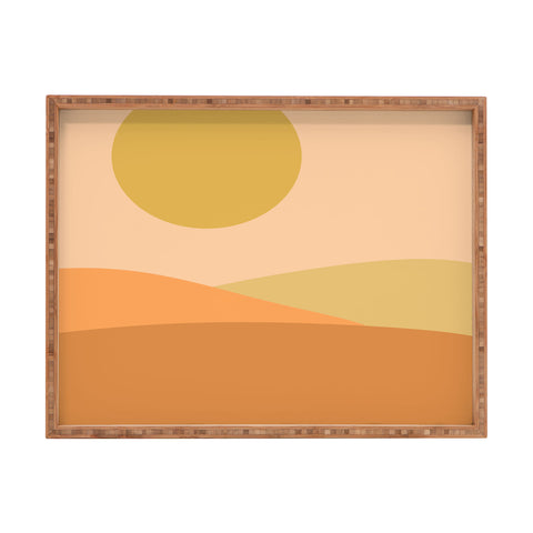 Colour Poems Minimal Sunrise Landscape V Rectangular Tray