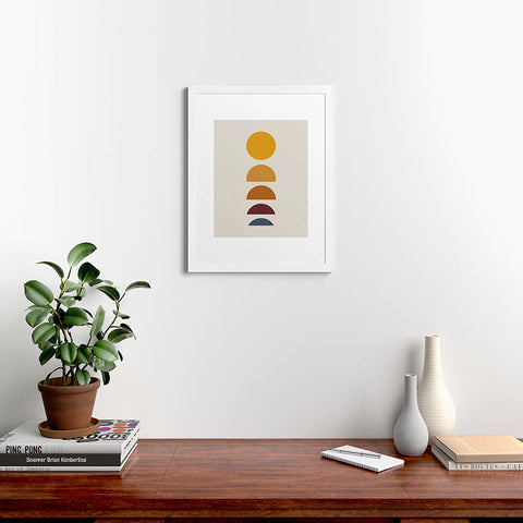 Colour Poems Minimal Sunrise Sunset I Framed Art Print