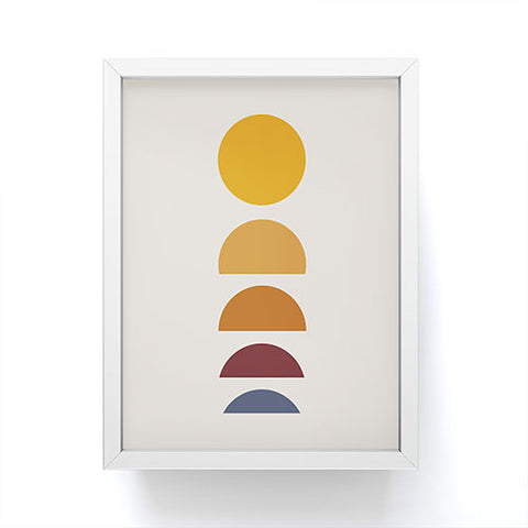 Colour Poems Minimal Sunrise Sunset I Framed Mini Art Print