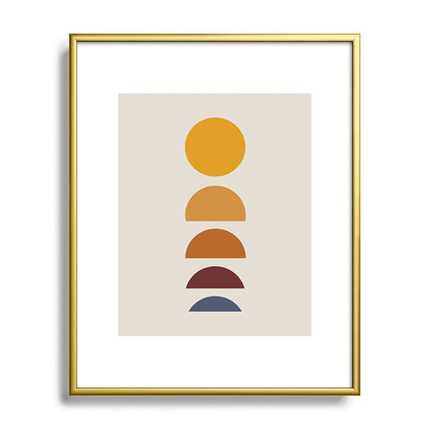 Colour Poems Minimal Sunrise Sunset I Metal Framed Art Print
