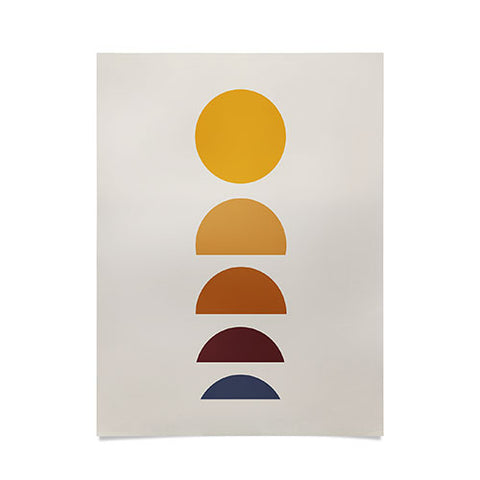 Colour Poems Minimal Sunrise Sunset I Poster