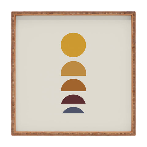 Colour Poems Minimal Sunrise Sunset I Square Tray