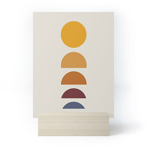 Colour Poems Minimal Sunrise Sunset I Mini Art Print