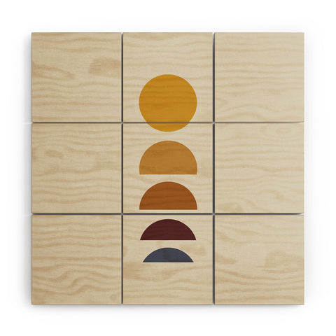 Colour Poems Minimal Sunrise Sunset I Wood Wall Mural