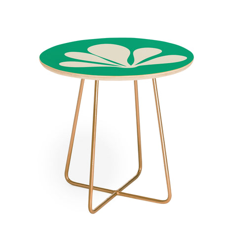 Colour Poems Minimal Tropical Plant Green Round Side Table
