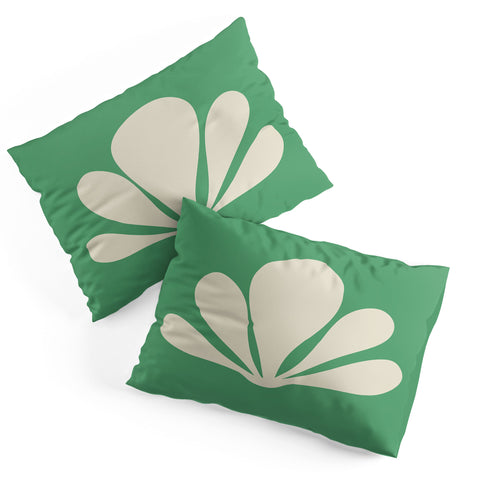 Colour Poems Minimal Tropical Plant Green Pillow Shams