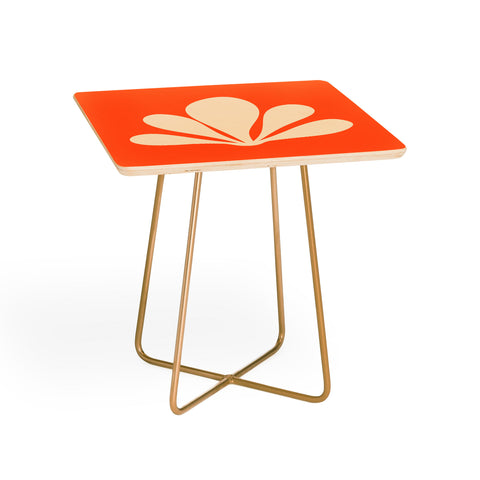 Colour Poems Minimal Tropical Plant Orange Side Table