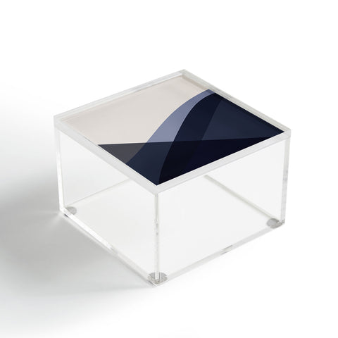 Colour Poems Minimal Waves Blue Acrylic Box