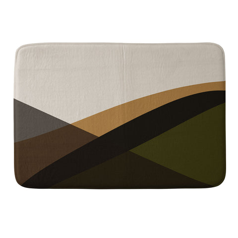 Colour Poems Minimal Waves Natural Memory Foam Bath Mat