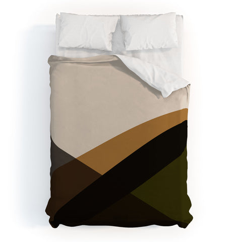 Colour Poems Minimal Waves Natural Duvet Cover