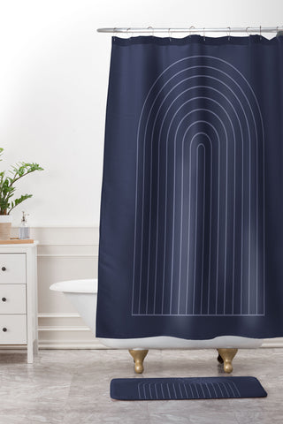 Colour Poems Minimalist Arch XIII Shower Curtain And Mat