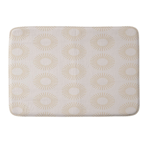 Colour Poems Minimalist Sunray Pattern XIV Memory Foam Bath Mat