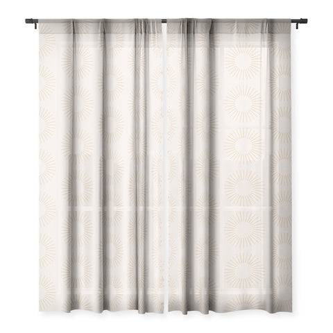 Colour Poems Minimalist Sunray Pattern XIV Sheer Window Curtain