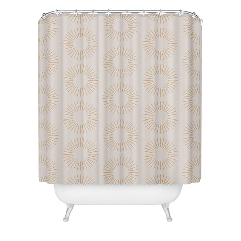 Colour Poems Minimalist Sunray Pattern XIV Shower Curtain
