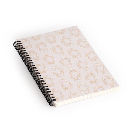Colour Poems Minimalist Sunray Pattern XIV Spiral Notebook