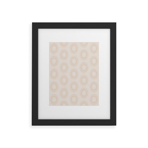 Colour Poems Minimalist Sunray Pattern XIV Framed Art Print