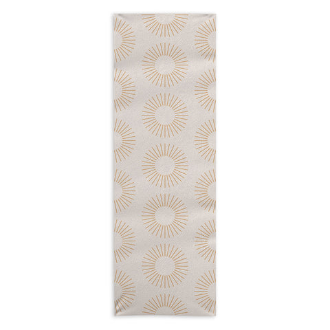 Colour Poems Minimalist Sunray Pattern XIV Yoga Towel