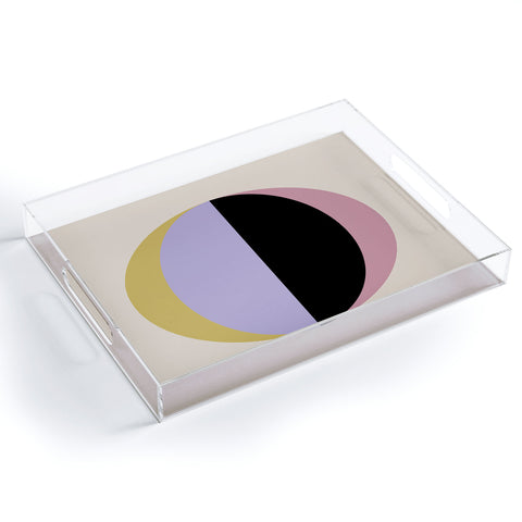 Colour Poems Mod Circle Abstract II Acrylic Tray