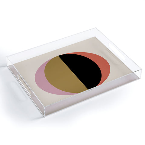 Colour Poems Mod Circle Abstract Acrylic Tray
