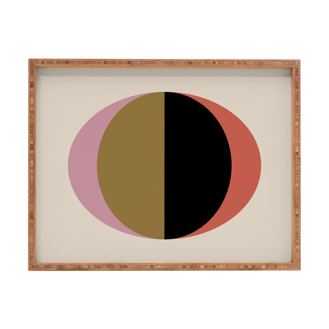 Colour Poems Mod Circle Abstract Rectangular Tray