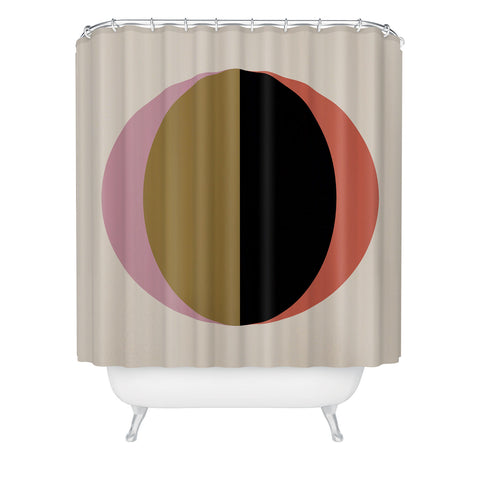 Colour Poems Mod Circle Abstract Shower Curtain
