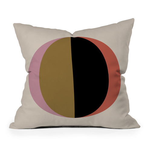 Colour Poems Mod Circle Abstract Throw Pillow