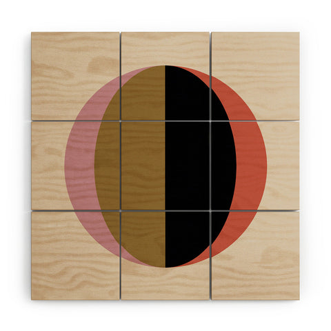 Colour Poems Mod Circle Abstract Wood Wall Mural