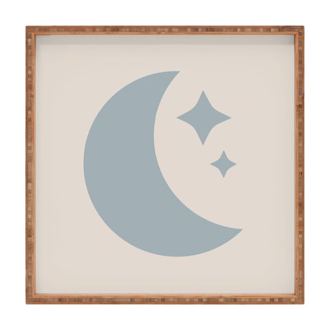 Colour Poems Moon and Stars Blue Square Tray