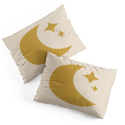 Colour Poems Moon and Stars Yellow Pillow Shams