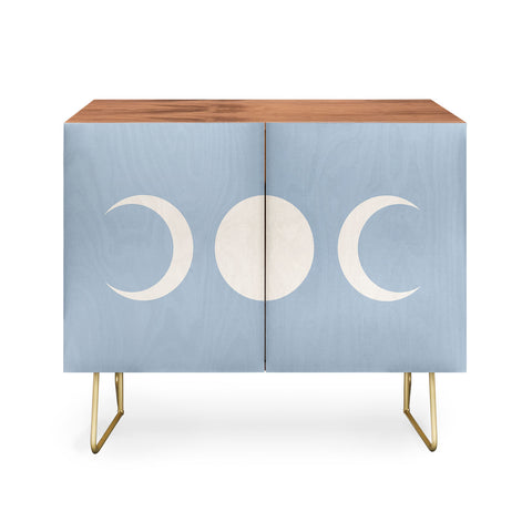 Colour Poems Moon Minimalism Blue Credenza