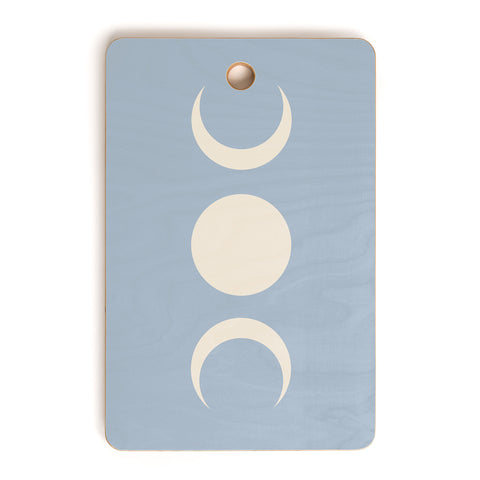 Colour Poems Moon Minimalism Blue Cutting Board Rectangle