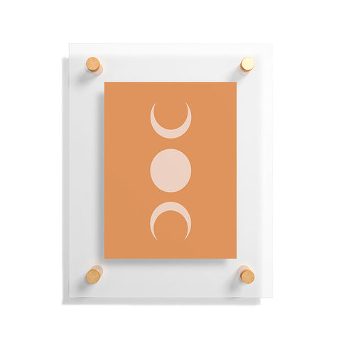 Colour Poems Moon Minimalism Desert Sand Floating Acrylic Print
