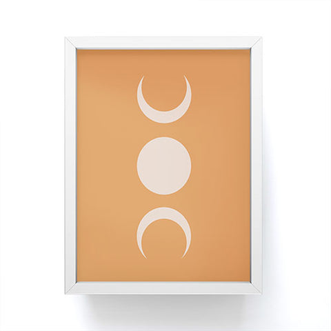 Colour Poems Moon Minimalism Desert Sand Framed Mini Art Print