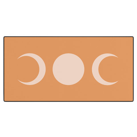 Colour Poems Moon Minimalism Desert Sand Desk Mat