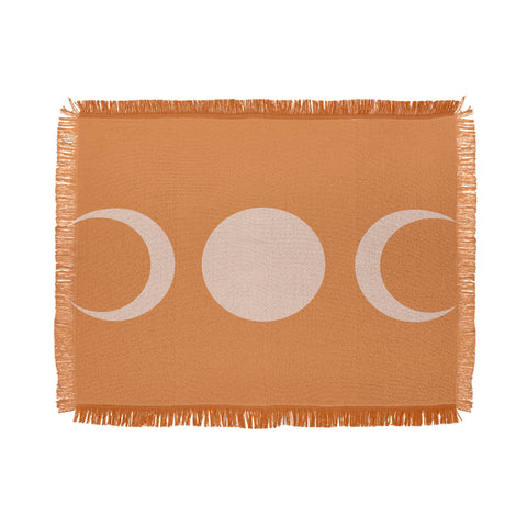 Colour Poems Moon Minimalism Desert Sand Throw Blanket