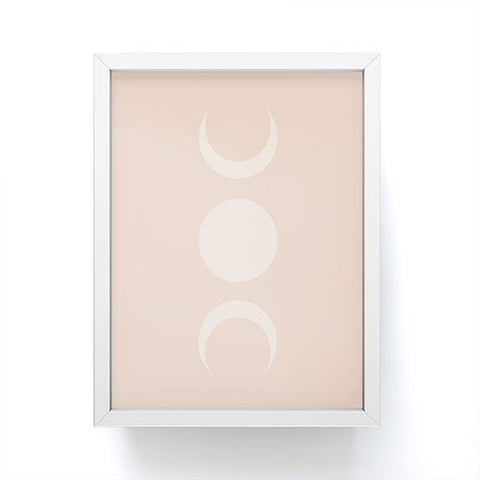 Colour Poems Moon Minimalism Ethereal Light Framed Mini Art Print
