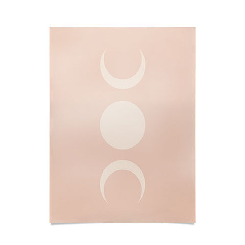 Colour Poems Moon Minimalism Ethereal Light Poster