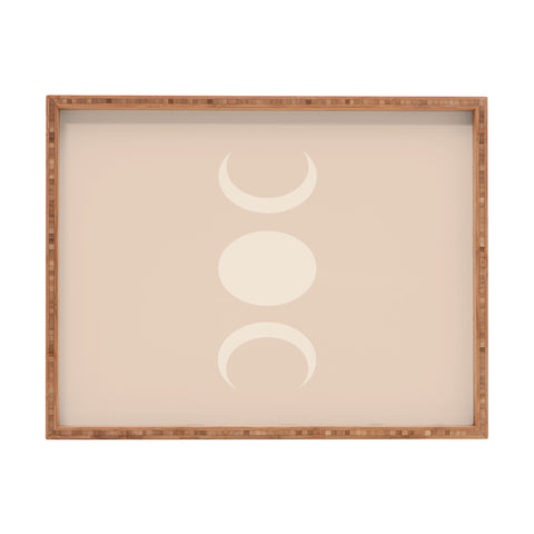 Colour Poems Moon Minimalism Ethereal Light Rectangular Tray