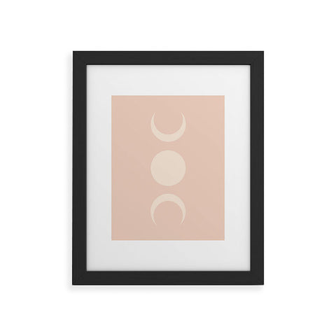 Colour Poems Moon Minimalism Ethereal Light Framed Art Print