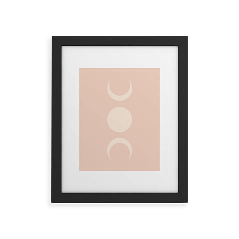 Colour Poems Moon Minimalism Ethereal Light Framed Art Print