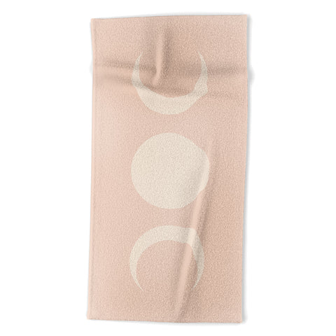 Colour Poems Moon Minimalism Ethereal Light Beach Towel