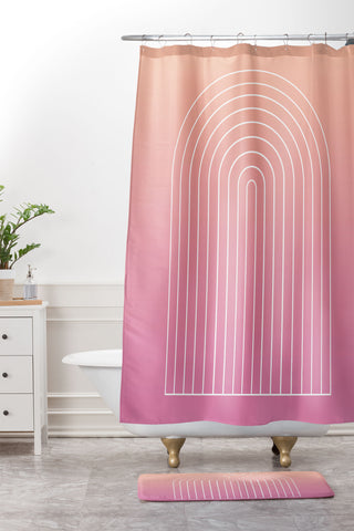 Colour Poems Ombre Arch VII Shower Curtain And Mat