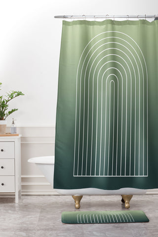 Colour Poems Ombre Arch XIII Shower Curtain And Mat