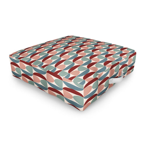 Colour Poems Patterned Geometric Shape I Outdoor Floor Cushion
