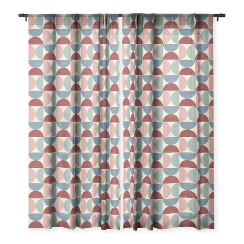 Colour Poems Patterned Geometric Shapes CCX Sheer Window Curtain
