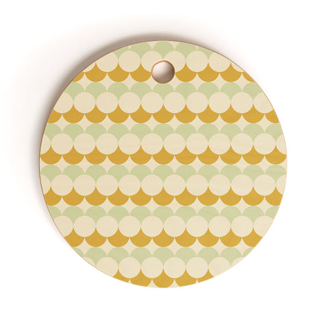 Colour Poems Retro Circular Pattern III Cutting Board Round