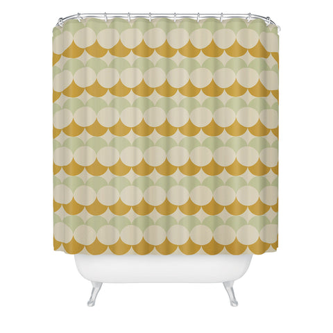 Colour Poems Retro Circular Pattern III Shower Curtain