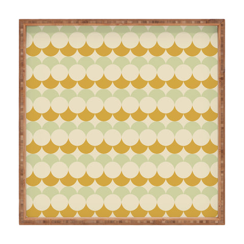 Colour Poems Retro Circular Pattern III Square Tray